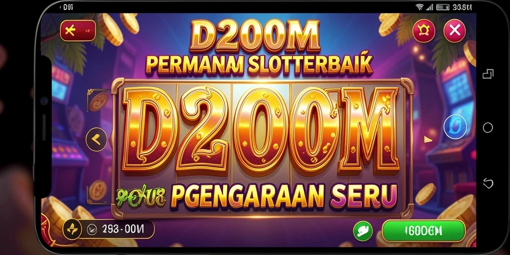 Tampilan gameplay D200M yang menakjubkan dengan efek visual slot.