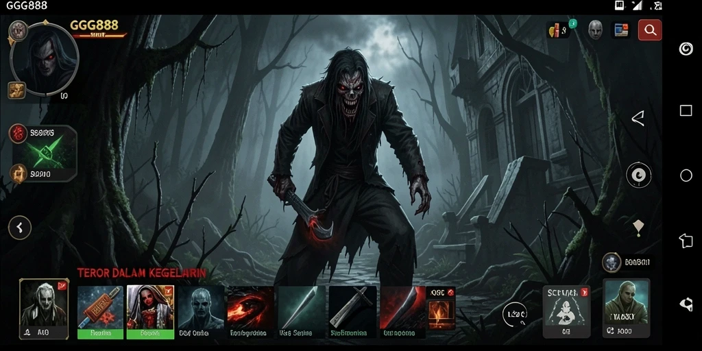 Screenshot GGG888 menampilkan momen mendebarkan dari gameplay Horror.