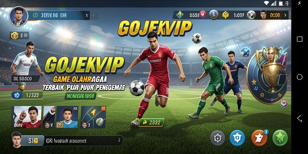 Tampilan gameplay seru di GOJEKVIP dengan aksi olahraga intens.