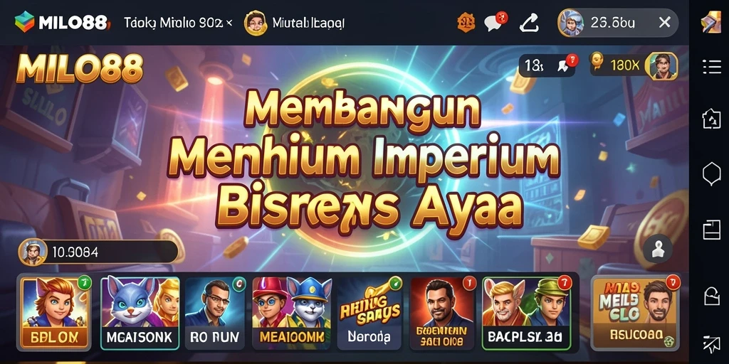 Tangkapan layar permainan MILO88 menampilkan strategi bisnis yang mendebarkan.