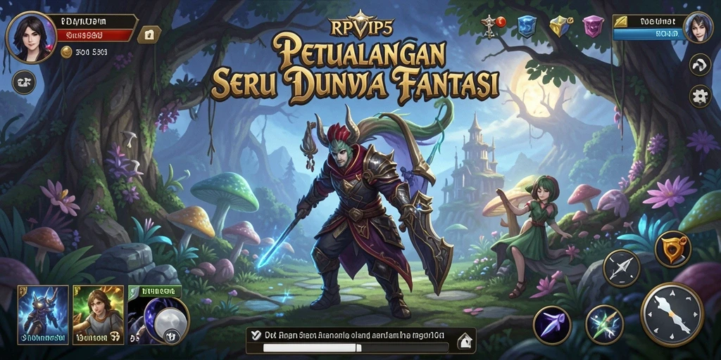 Screenshot dari gameplay <strong>RPVIP5</strong> menampilkan lingkungan petualangan yang penuh warna.